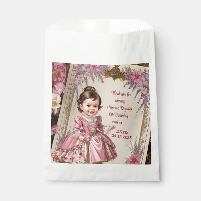 Charming Victorian 6th Birthday  Favour Bag (Front)