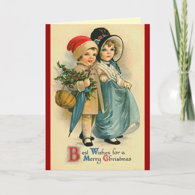 Charming Victorian Christmas Card (Front)