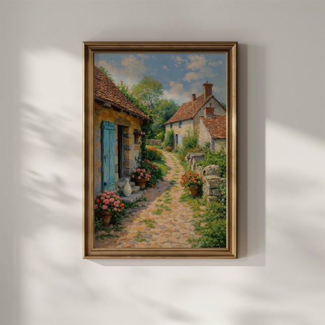 Charming Village Cottage Path Poster (Creator Uploaded)
