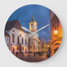 Charming Village Landscape Wall Clock