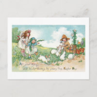 Charming Vintage Easter Bunnies and Children