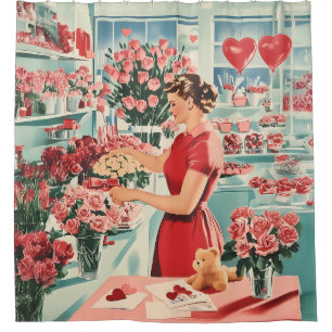 Charming Vintage Flower Shop Scene
