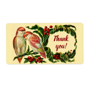 Charming Vintage Inséparable Merci Sticker