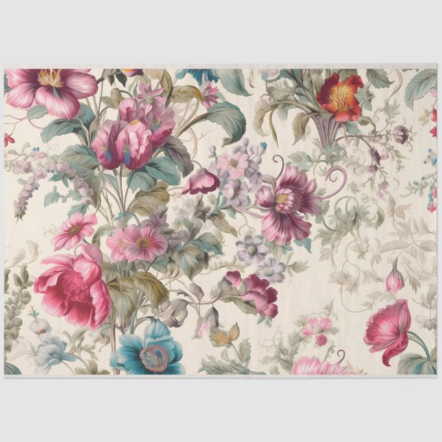 Charming Vintage Inspired  Decoupage Tissue Paper (Front)