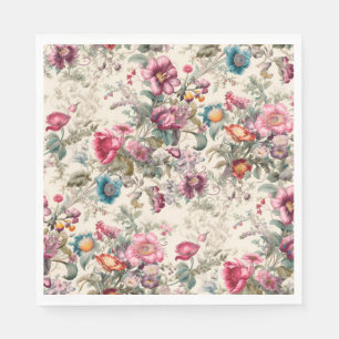 Charming Vintage Inspired Summer Florals Napkin