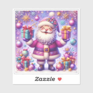 Charming Violet Holiday Sticker Design