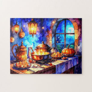 Charming Warm Comfy Kitchen Cooking Jigsaw Puzzle