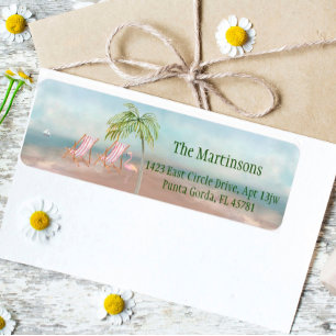 Charming Watercolor Beach Seascape Adresse de reto