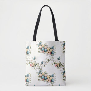 Charming Watercolor Easter Birds & Floral Spring Tote Bag
