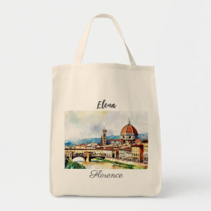 Charming watercolor painting Florence in Italy  Tote Bag