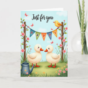 Charming Waterfowl Birthday Card