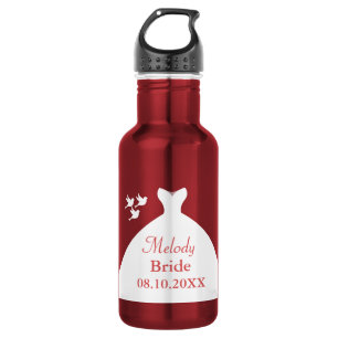 Charming Wedding Gown Red and White 532 Ml Water Bottle