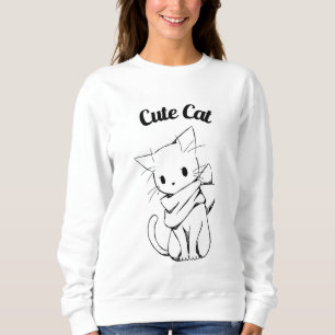 Charming Whiskers - Cozy Cat Sweatshirt