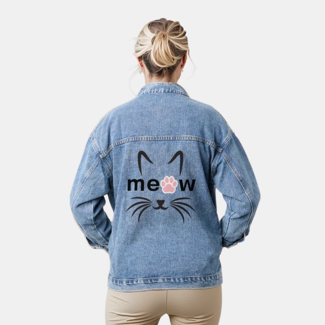 Charming Whiskers Denim Jacket (Model)