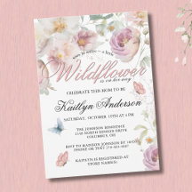 ***Charming Wildflower Butterfly Girl Baby Shower