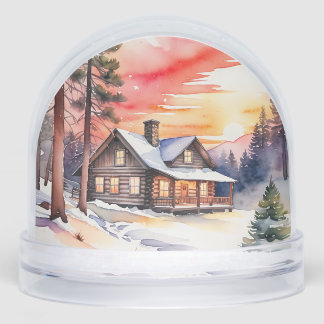 Charming Winter Cabin  Snowglobe