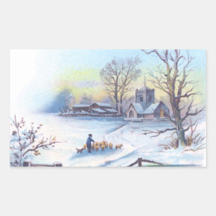 Charming Winter Scene 2 Sticker