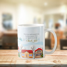 Charming Winter Village Mug - Customizable Gift