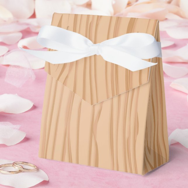 Charming Wood Pattern Celebration Tent Favor Box (Wedding)