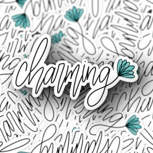 Charming Word Flower Laptop   Die-Cut Sticker