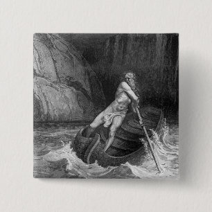 Charon, the Ferryman of Hell 2 Inch Square Button
