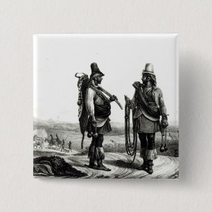 Charrua Indians 2 Inch Square Button