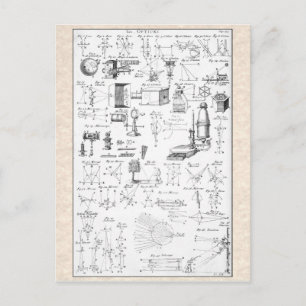 Chart of Antique Optical Instruments Postcard