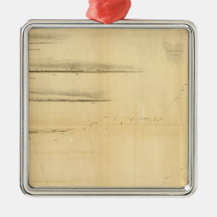 Chart of the Antarctic Continent Metal Ornament