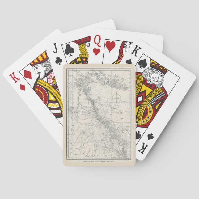 Chart of the Great Barrier Reef Area Map Playing Cards (Back)