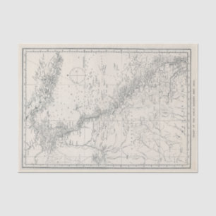 Chart of the Great Barrier Reef Area Map Tissue Paper
