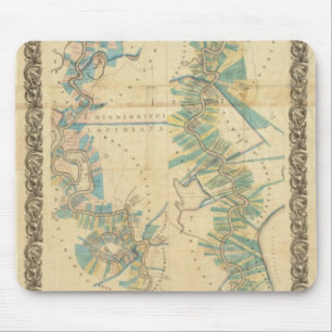 Chart of The Lower Mississippi River Mouse Pad