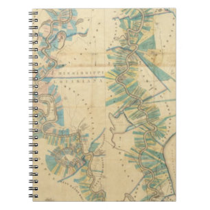 Chart of The Lower Mississippi River Notebook