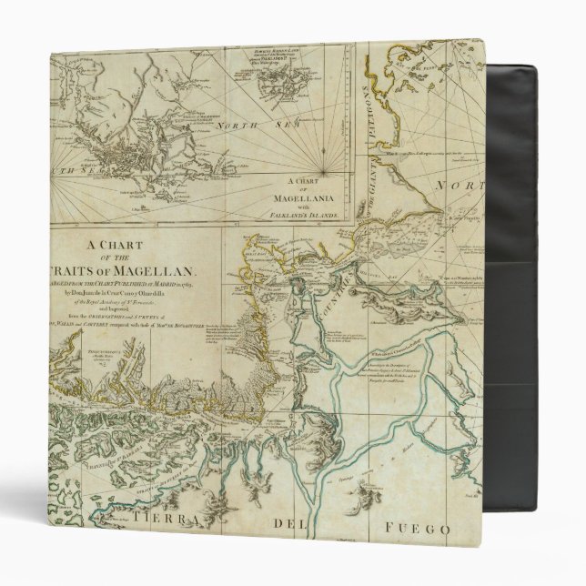 Chart Of The Straits Of Magellan Binder (Front/Inside)