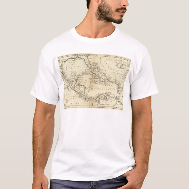 Chart of the West Indies 2 T-Shirt (Front)