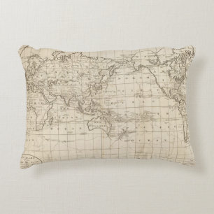 Chart of the World Decorative Pillow
