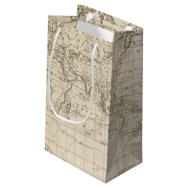 Chart of the World Small Gift Bag (Back Angled)