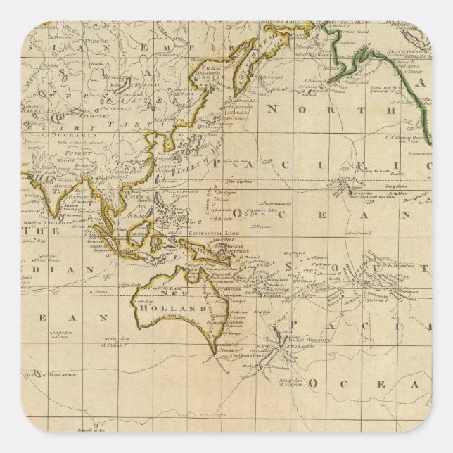 Chart of the World Square Sticker (Front)