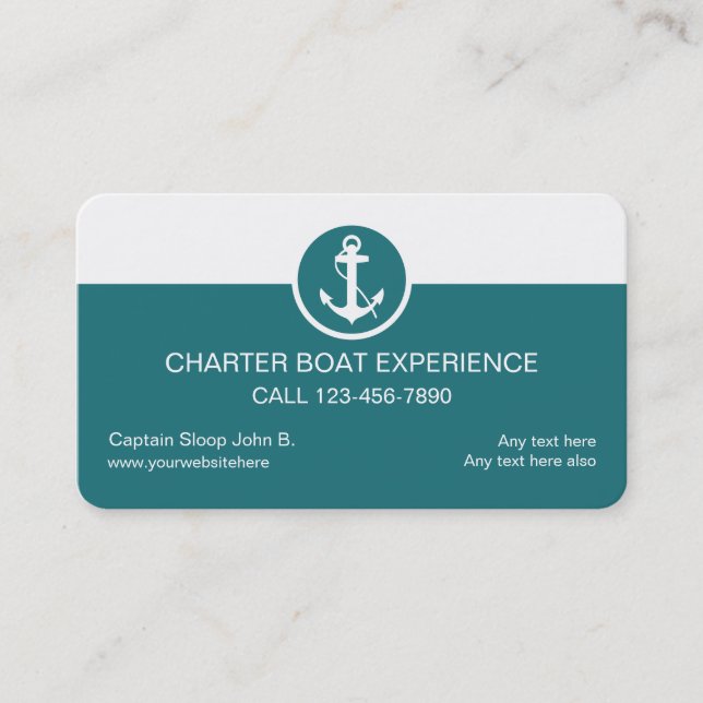 Charter Boat Business Cards (Front)