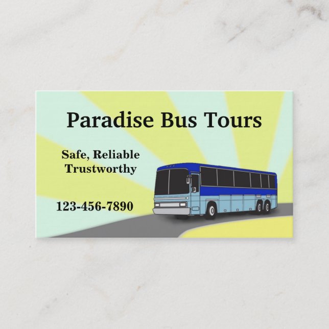 Charter Bus Business Card (Front)