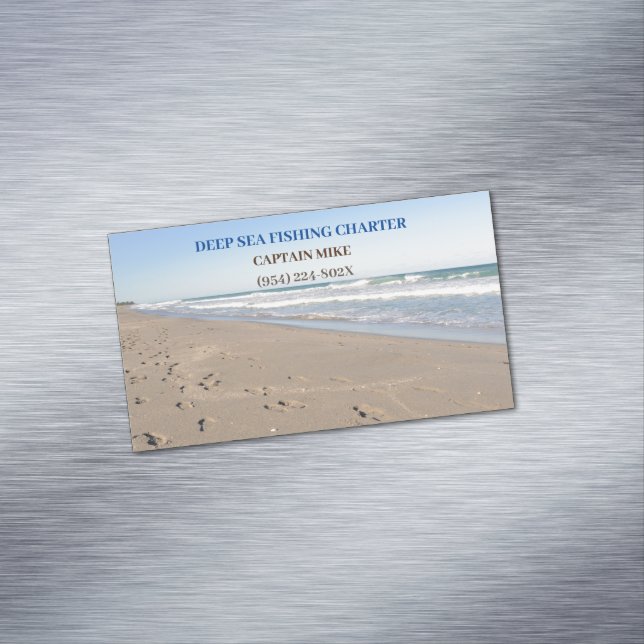 Charter Services Fishing   Magnetic Business Card (In Situ)