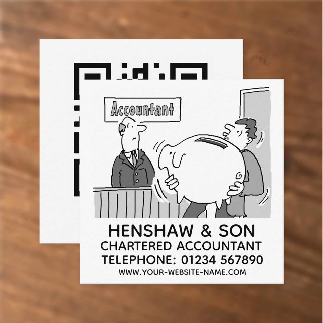 Chartered Accountant Promotional Square Business Card (Creator Uploaded)