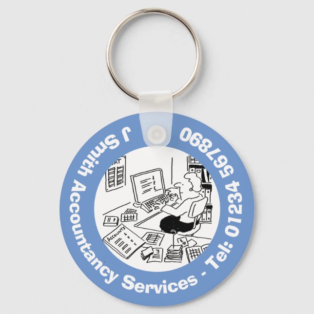 Chartered Accountants and Accountancy. Keychain (Front)