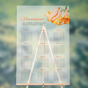 Chartes de table mariage lis trompette 12