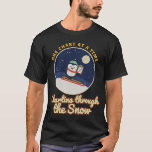 Charting Through the Snow Nurse Christmas T-Shirt
