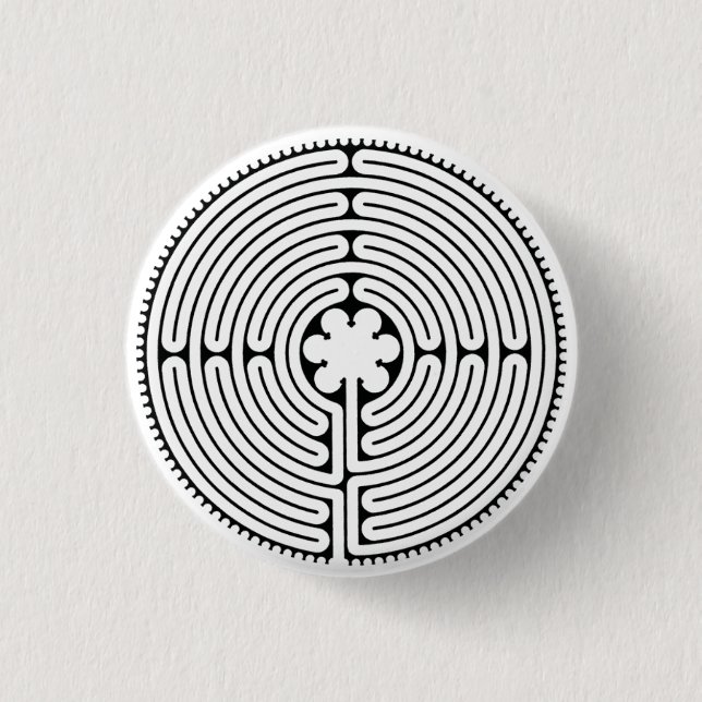 chartres 1 inch round button (Front)