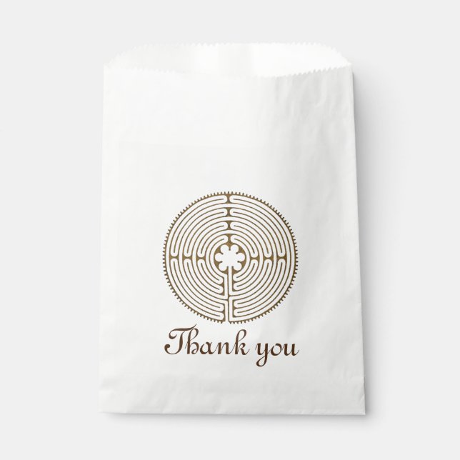 Chartres Labyrinth antique style + your ideas Favour Bag (Front)