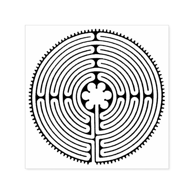 Chartres Labyrinth antique style + your ideas Self-inking Stamp (Design)