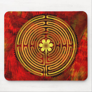 Chartres Labyrinth Fire Mousepad