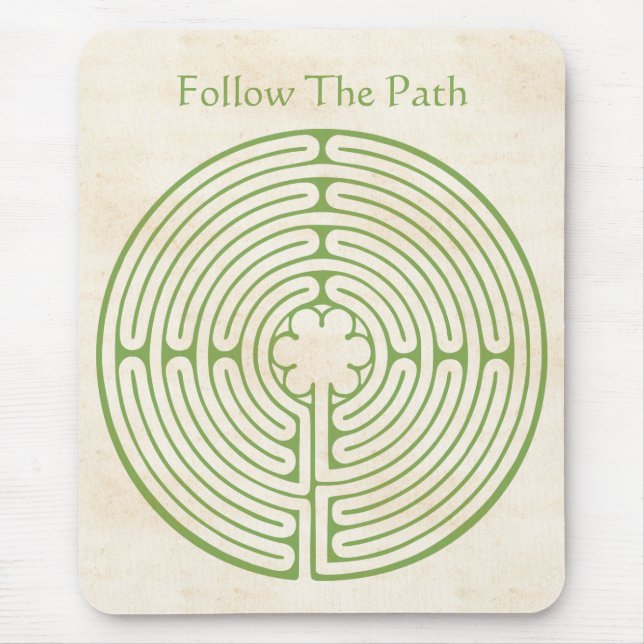 Chartres Labyrinth Green Mouse Pad (Front)
