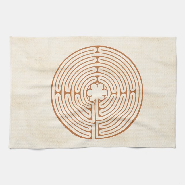 Chartres Labyrinth Kitchen Towel (Horizontal)